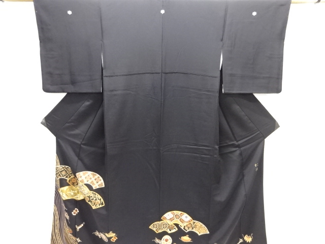 JAPANESE KIMONO / TOMESODE / EMBROIDERY / FLOWER CREST / ARTIST WORK